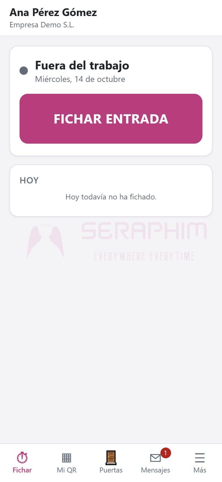 Fichar la entrada