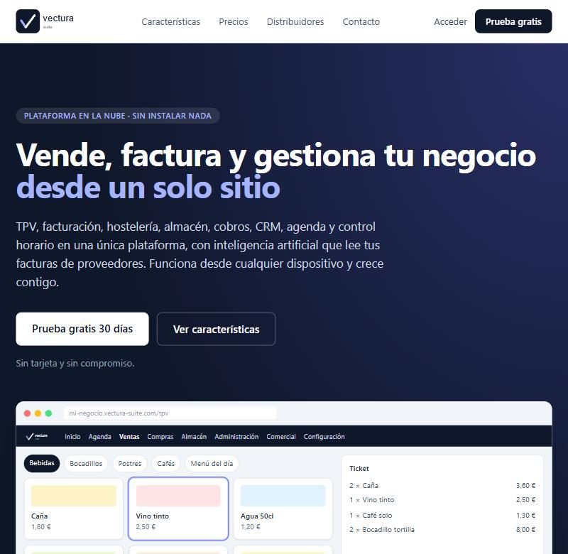 Schermata di Vectura